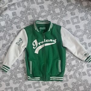 Croker Casual Kids Ireland Soft Fleece Bomber Varsity Jacket Sz6 Yrs